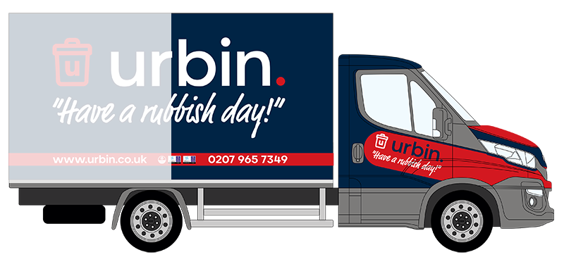 Urbin Waste Commercial Bin collection London cage vehicle hire half load