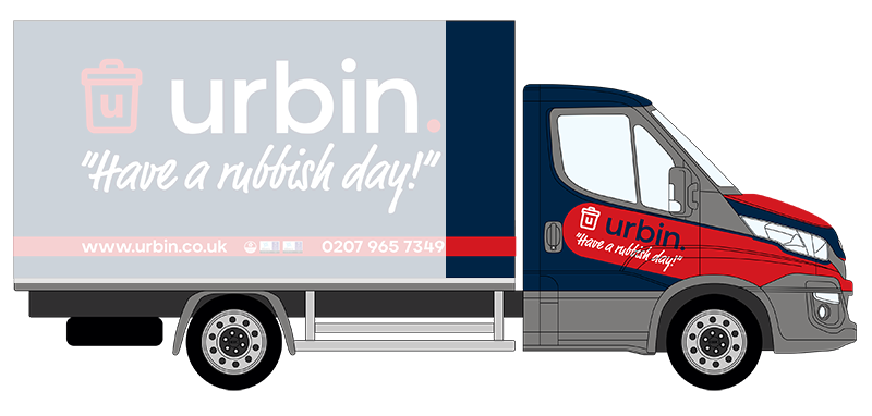 Urbin Waste Commercial Bin collection London cage vehicle hire quarter load